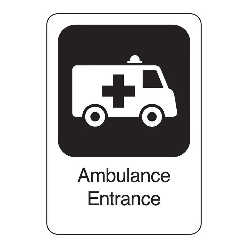 Brady Ambulance Entrance Sign