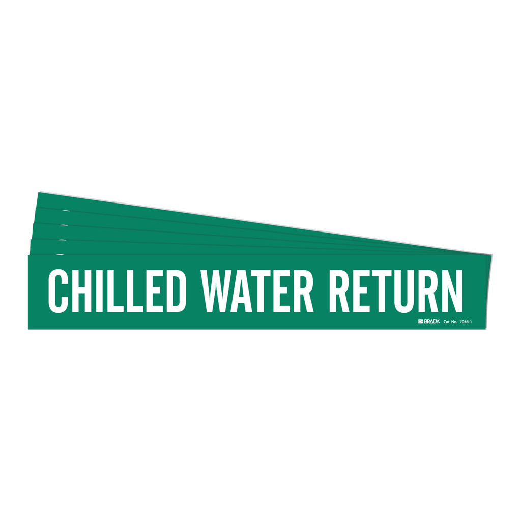 Brady CHILLED WATER RETURN Pipe Marker