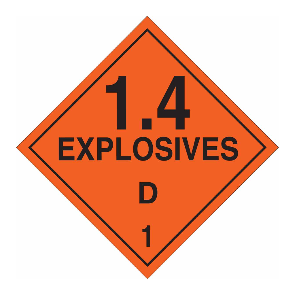 Brady Explosives D 1 Sign