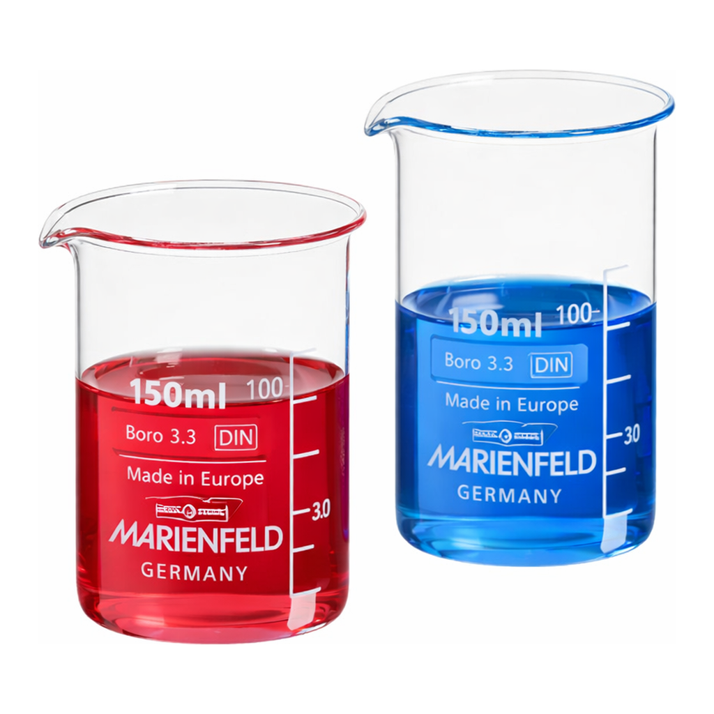 Beakers, glass