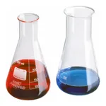 Erlenmeyer flasks, glass