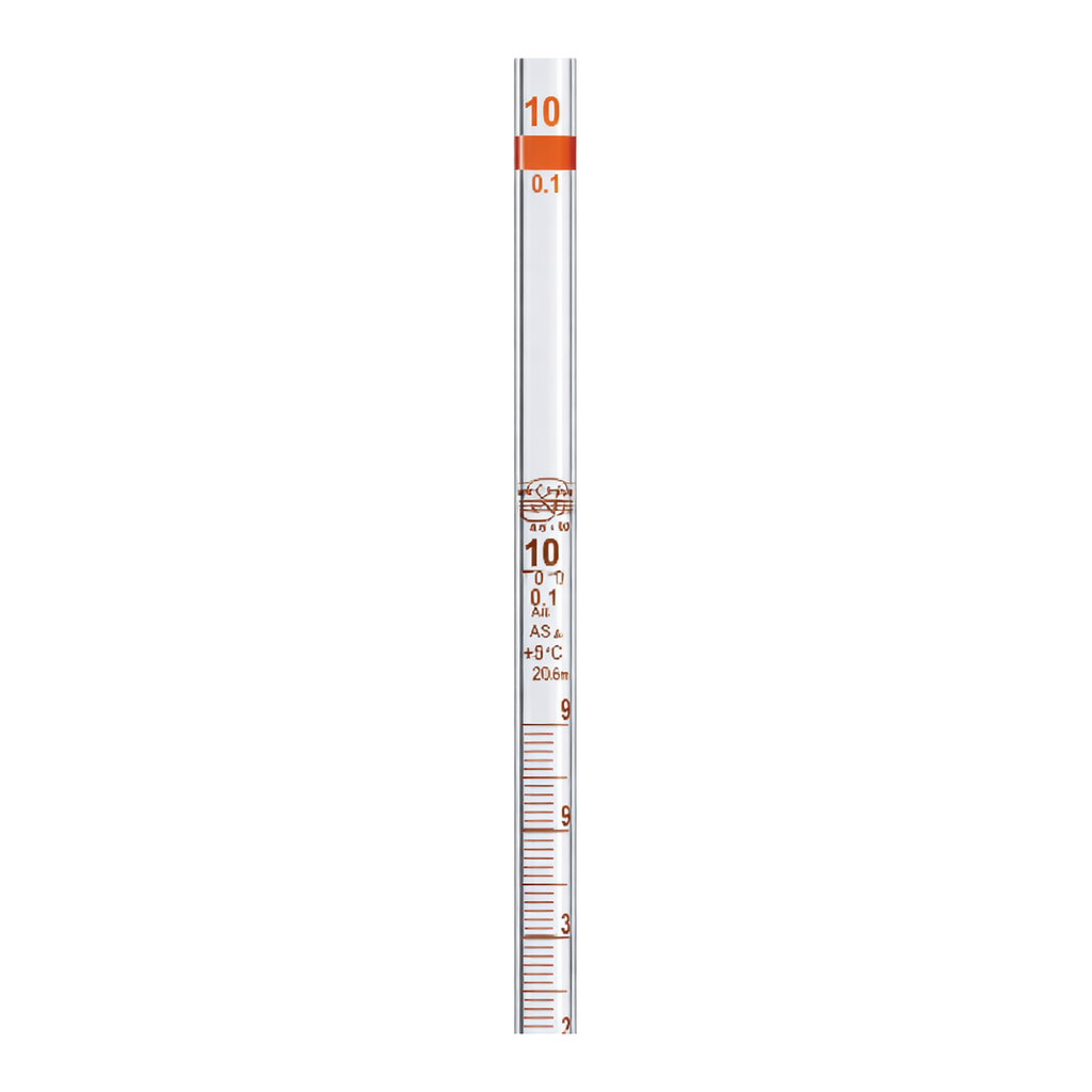 Graduated pipettes, glass