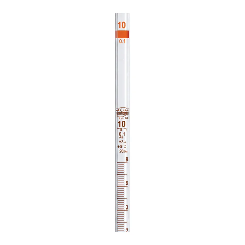 Graduated pipettes, glass