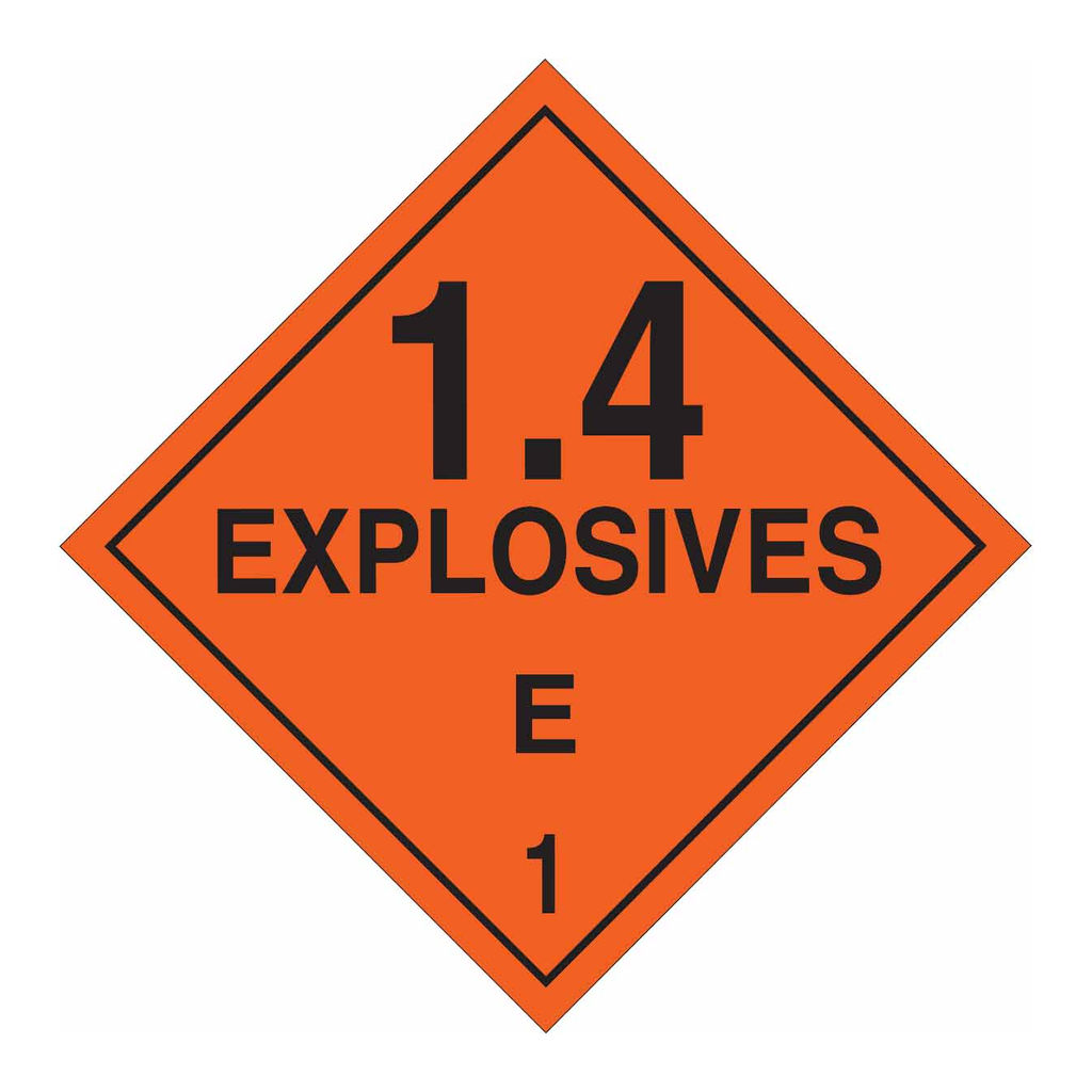 Brady 14 Explosives E 1 Sign