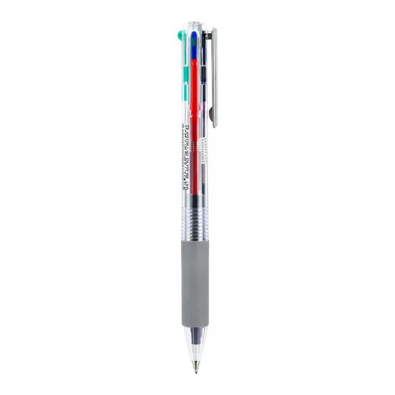 OFFICENEX DELI EQ182 아리스 4색 투명 볼펜 0.7mm
