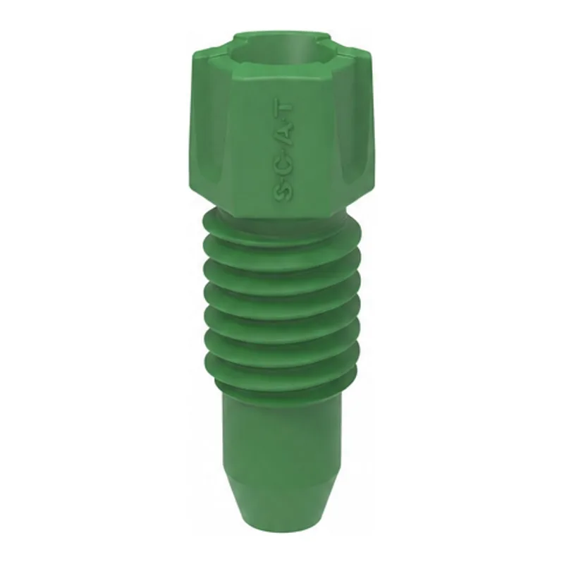 Fitting with ferrule, 1.6 mm OD, green