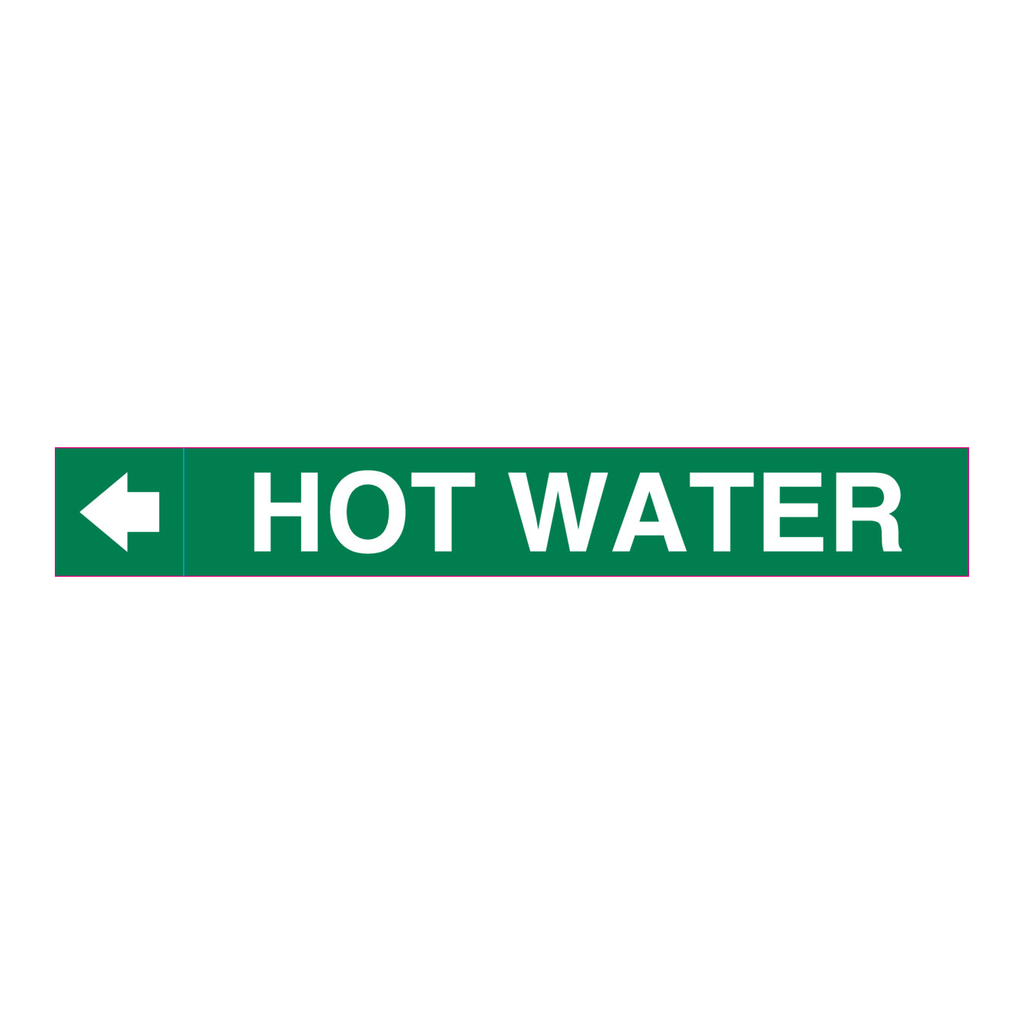 Brady HOT WATER Plenum Duct Marker