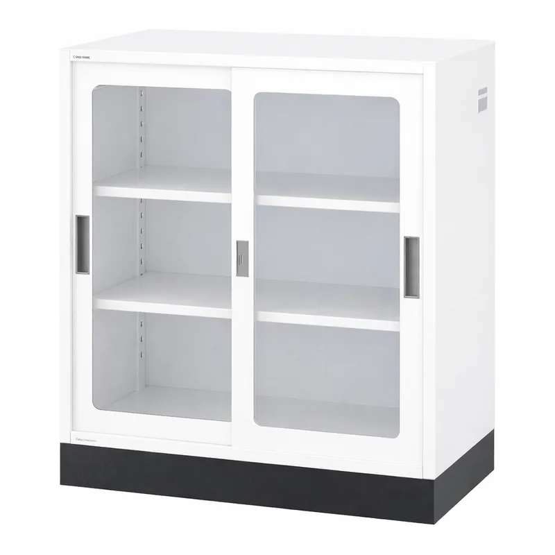 AS ONE Chemical-Resistant Double Sliding Storehouse (White Color) Glass Doorand others