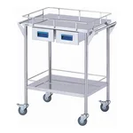 AS ONE Storage Stainless Steel Cart 2 Stages Knob Blue 600 x 450 x 835mmand others