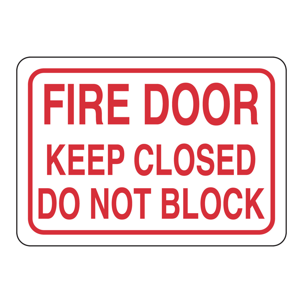 Brady Fire Door Keep Closed Do Not Block Sign