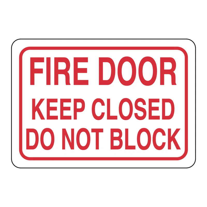 Brady Fire Door Keep Closed Do Not Block Sign