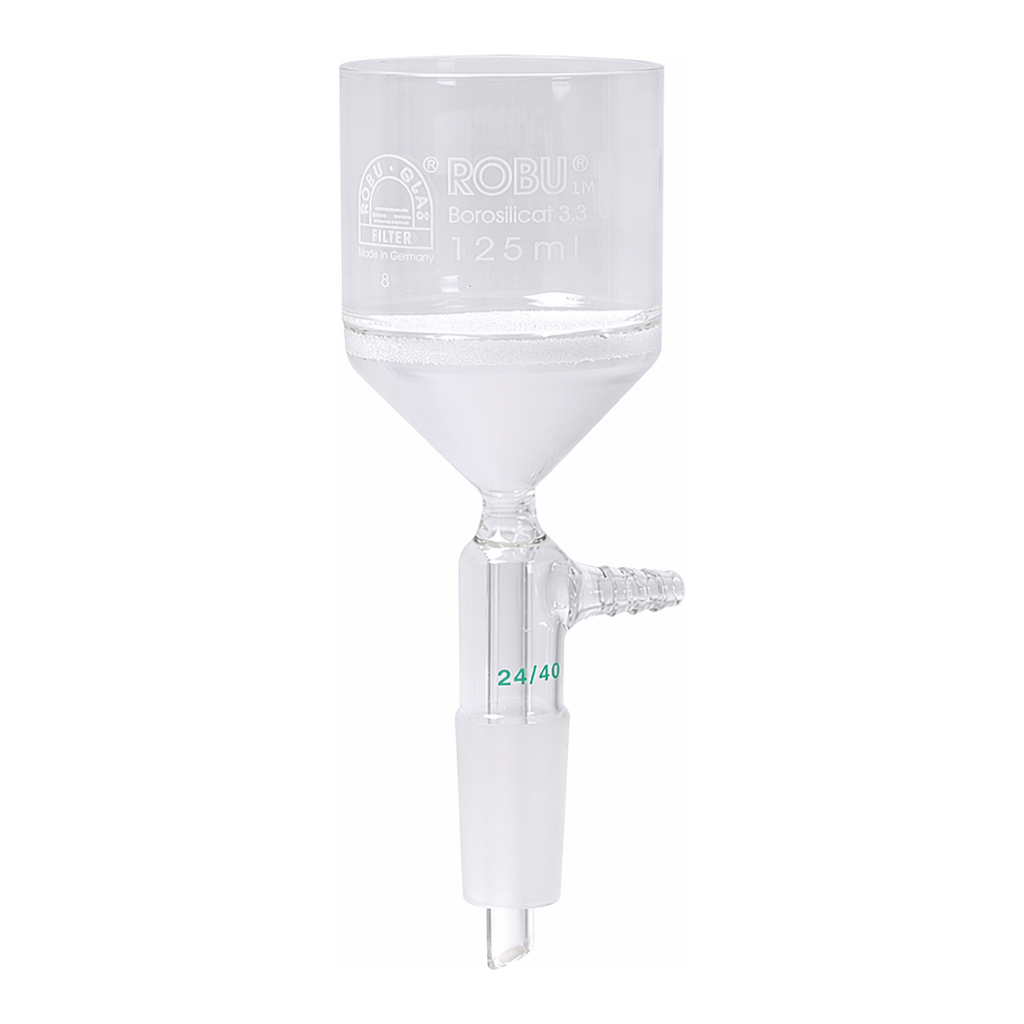 Glass Filter Funnel with Vacuum Adapter and Inner Joint 24/40 진공 여과 유리 깔때기, ISO