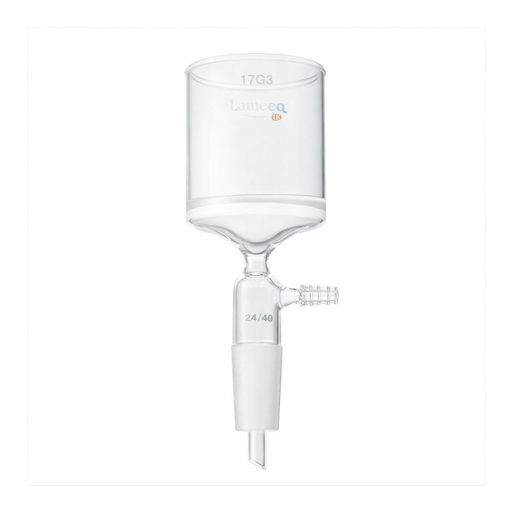 Glass Filter Funnel with Vacuum Adapter and Inner Joint 24/40 진공 여과 깔때기, LukeGL
