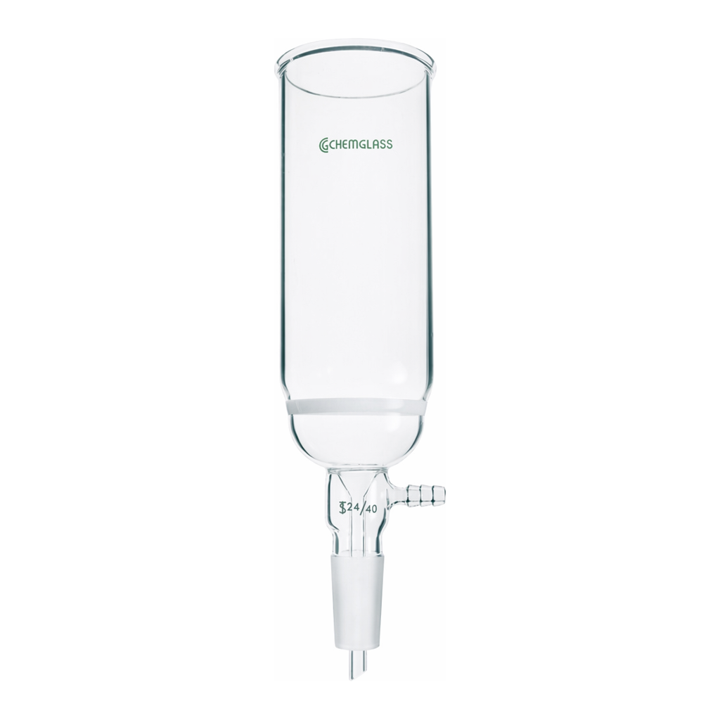 Glass Filter Funnel with Vacuum Adapter and Inner Joint 24/40 진공 유리 깔때기, Chromatography