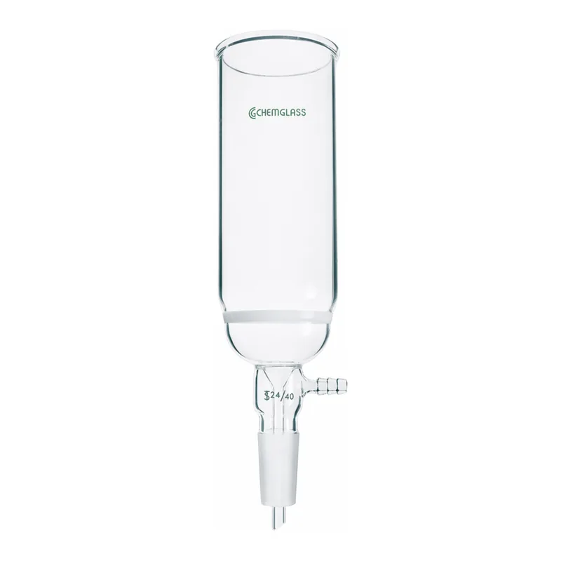 Glass Filter Funnel with Vacuum Adapter and Inner Joint 24/40 진공 유리 깔때기, Chromatography