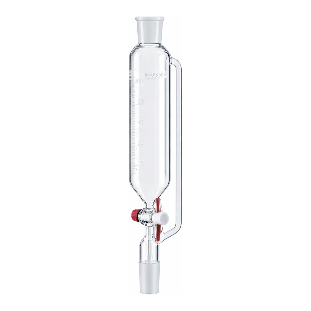 Dropping Funnel with Bottom Joint and Pressure Equalizing Tube, LukeGL 드로핑 깔때기, 하부 Joint & Tube 부착형, 24/40 상부 Stopper
