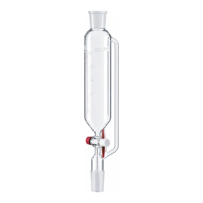 Dropping Funnel with Bottom Joint and Pressure Equalizing Tube, LukeGL 드로핑 깔때기, 하부 Joint & Tube 부착형, 24/40 상부 Stopper