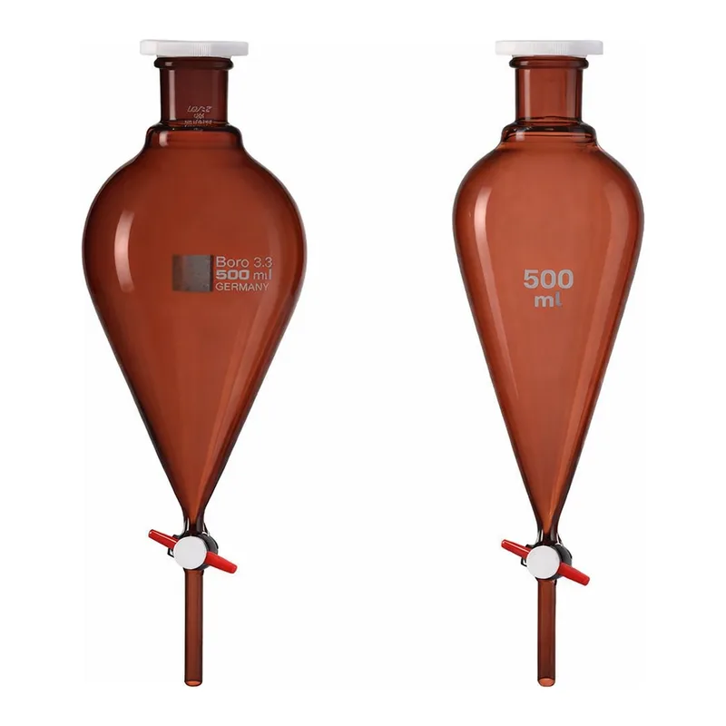 Amber Glass Separatory Funnel 갈색 분액 깔때기