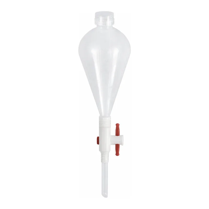 Plastic Separatory Funnel with Screwcap 플라스틱 분액 깔때기, 스크류 캡 포함
