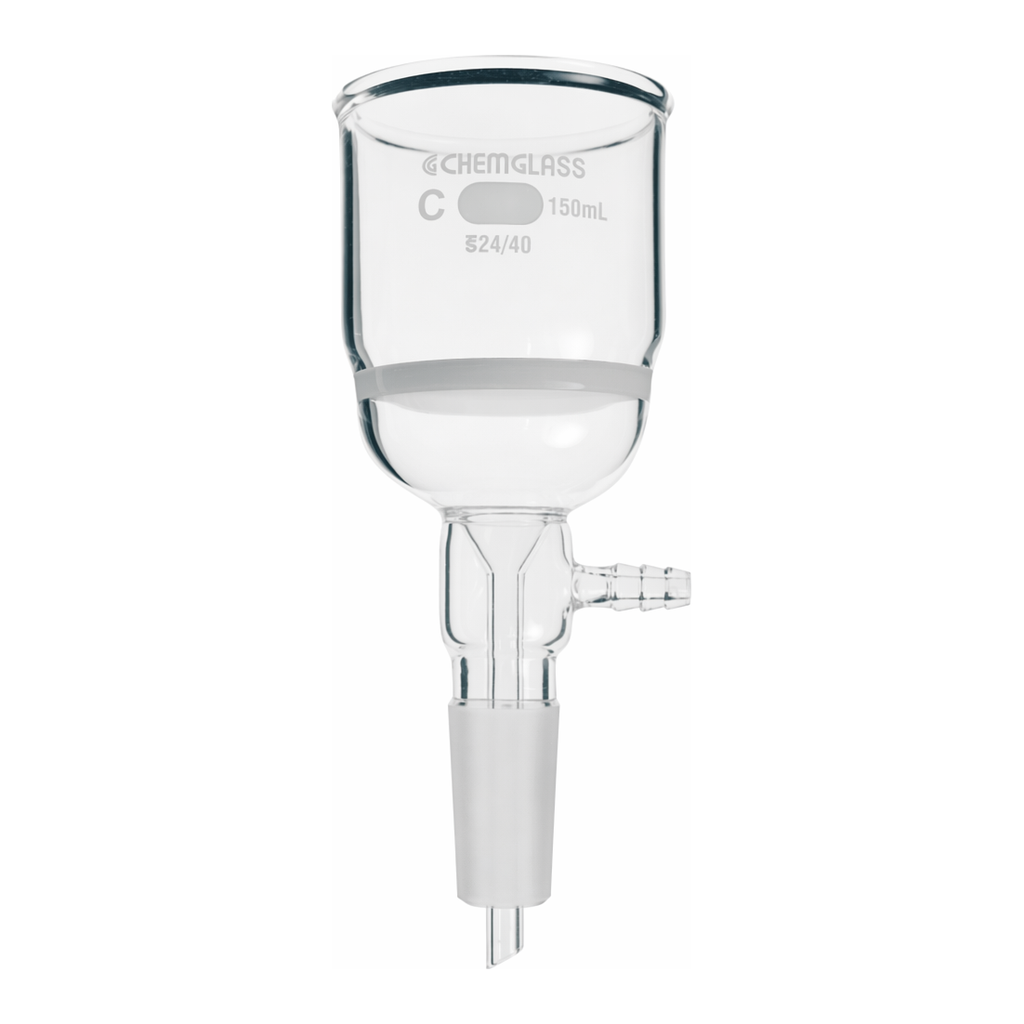 Glass Filter Funnel with Vacuum Adapter and Inner Joint 24/40 진공 여과 유리 깔때기, ASTM