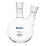 2-Neck Round Bottom Flask 2구 환저 플라스크, LukeGL