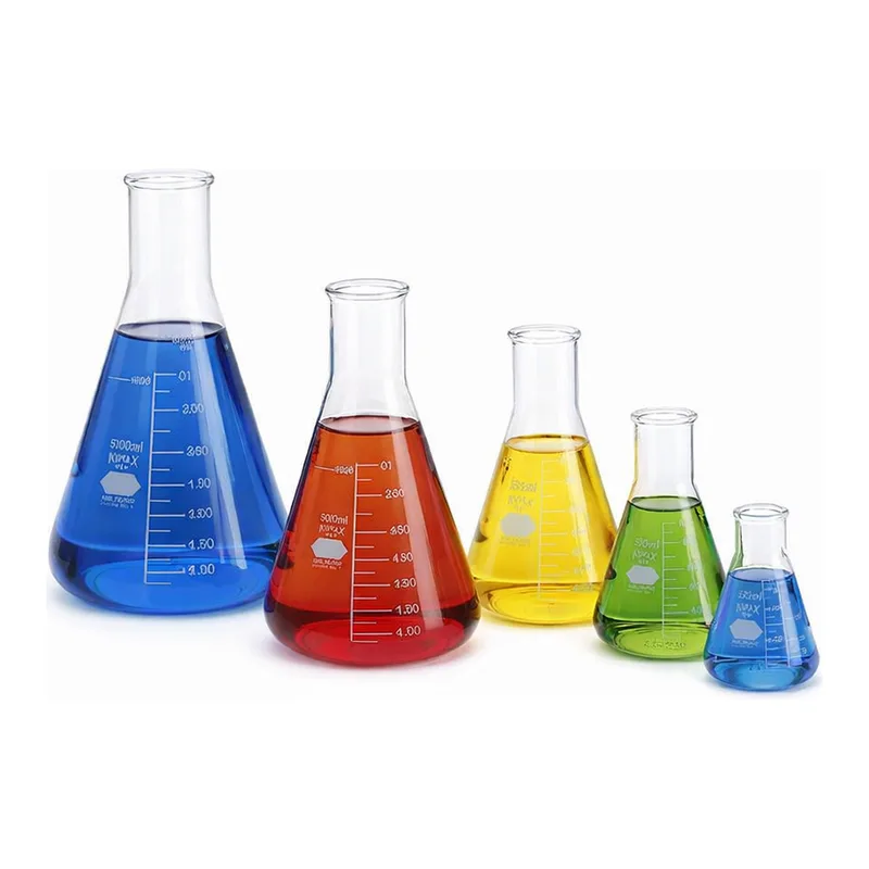 Narrow Mouth Erlenmeyer Flask, Kimble 세구 삼각 플라스크