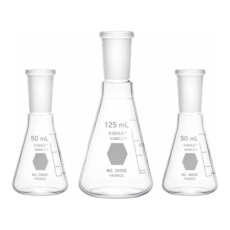Jointed Narrow Mouth Erlenmeyer Flask, Kimble 죠인트 세구 삼각 플라스크