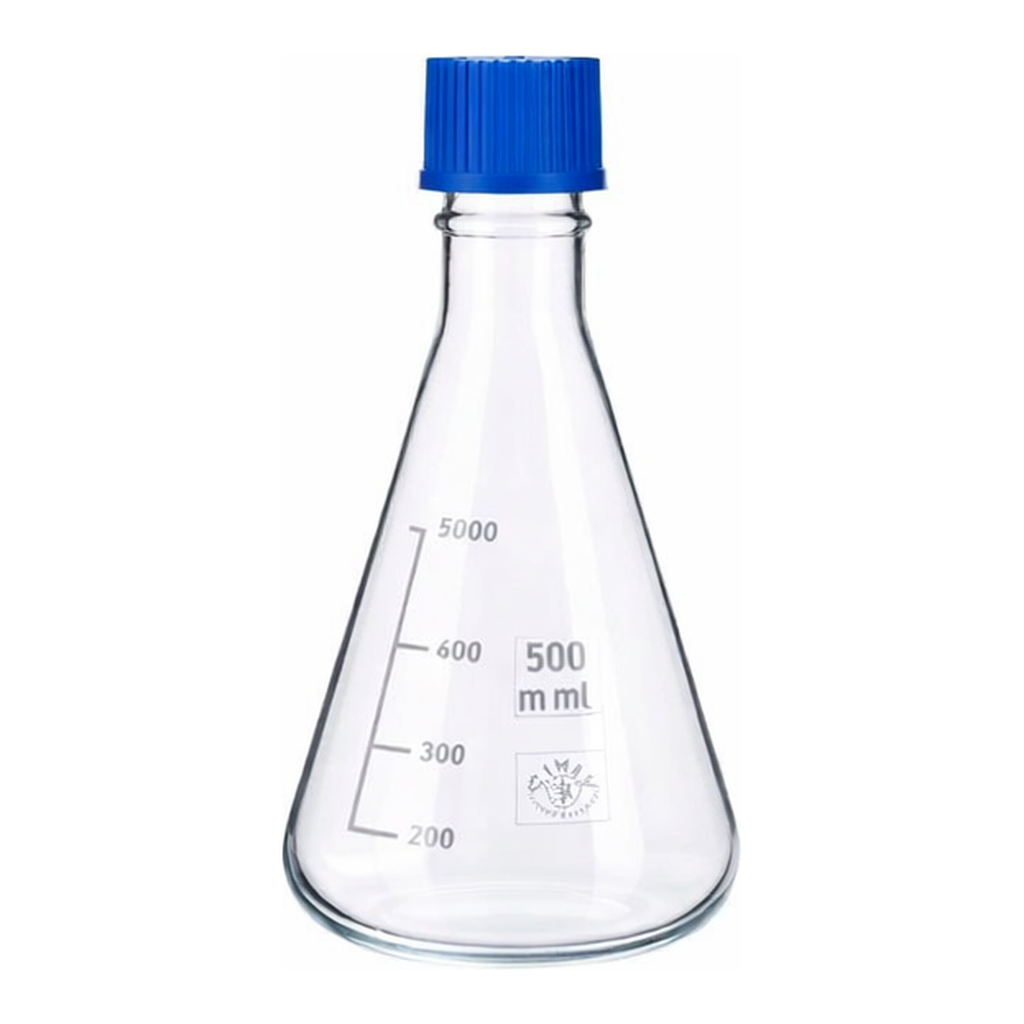 Erlenmeyer Flask with Screwcap, Simax 스크류 캡 삼각 플라스크