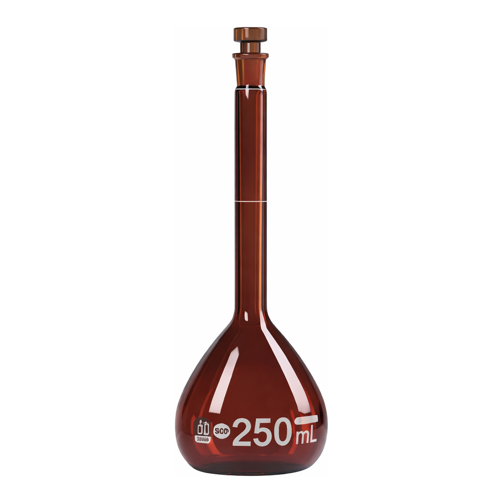Amber Volumetric Flask, Class A 갈색 메스 용량 플라스크