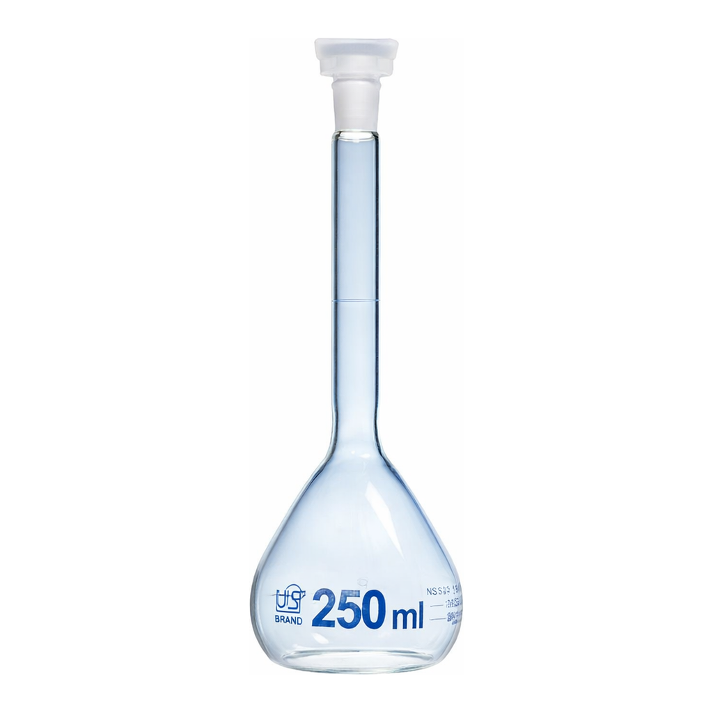 Volumetric Flask, USP Class, BLAUBRAND 메스 용량 플라스크, USP Grade 보증서 포함