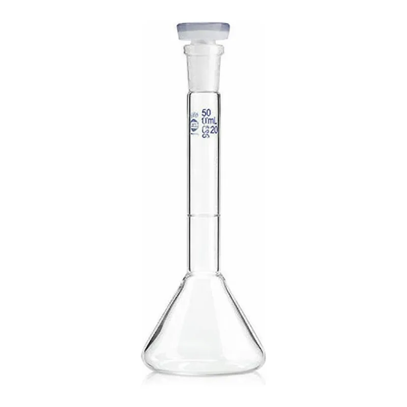 Trapezidal Volumetic Flask, Class A, BLAUBRAND 소량 정밀 메스 플라스크, 청색 눈금, Batch 보증서 포함