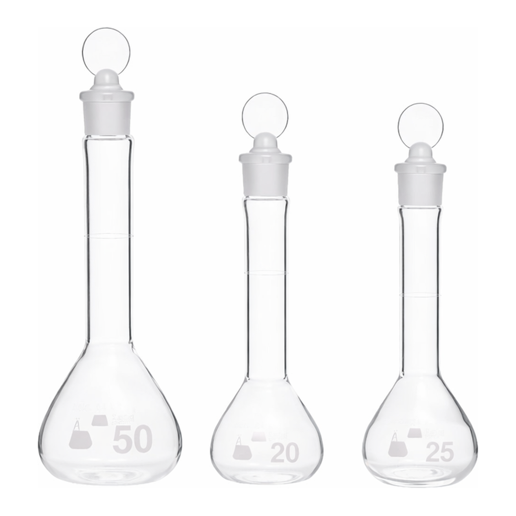 ASTM Heavy Duty Wide Mouth Volumetric Flask with Individual Serial No & Certificate, Kimble 헤비월 광구 메스 용량 플라스크, Class A + 개별보증서