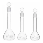 ASTM Heavy Duty Wide Mouth Volumetric Flask with Individual Serial No & Certificate, Kimble 헤비월 광구 메스 용량 플라스크, Class A + 개별보증서