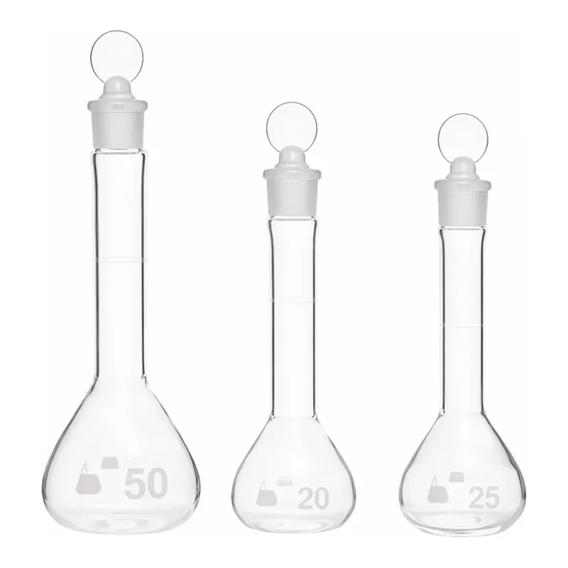 ASTM Heavy Duty Wide Mouth Volumetric Flask with Individual Serial No & Certificate, Kimble 헤비월 광구 메스 용량 플라스크, Class A + 개별보증서
