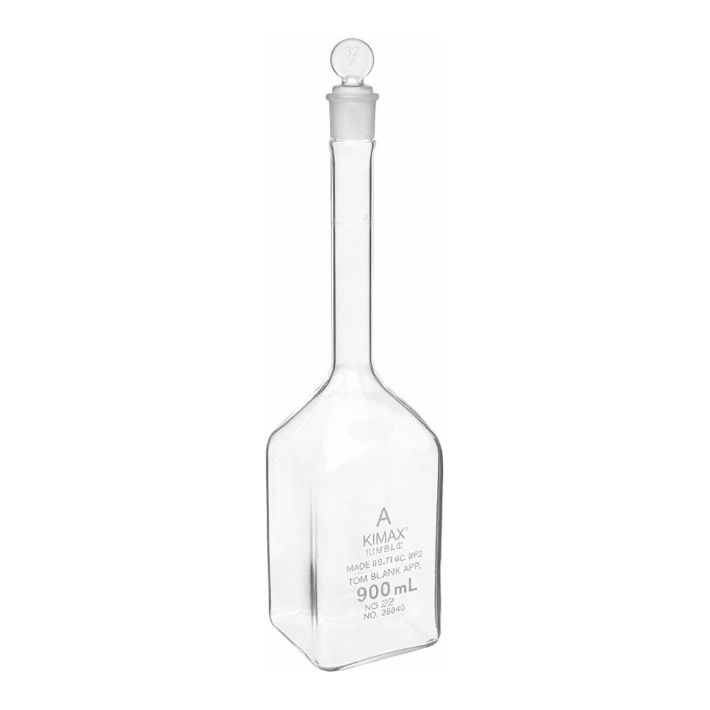ASTM Square Volumetric Flask, Kimble ASTM 사각형 메스 용량 플라스크, Class A