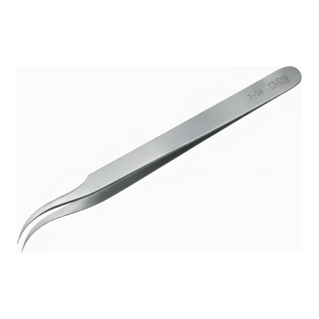 Ultra Fine Pointed, Curved and angled Tweezer 고정밀 트위저,Rubis,RU-7-SA