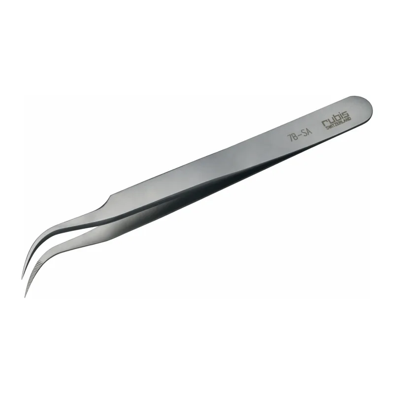 Ultra Fine Pointed, Curved and angled Tweezer 고정밀 트위저, Rubis,RU-7B-SA