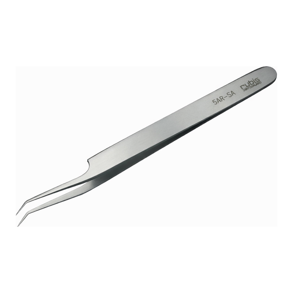 Ultra Fine Pointed, Curved and angled Tweezer 고정밀 트위저, Rubis,RU-5AR-SA
