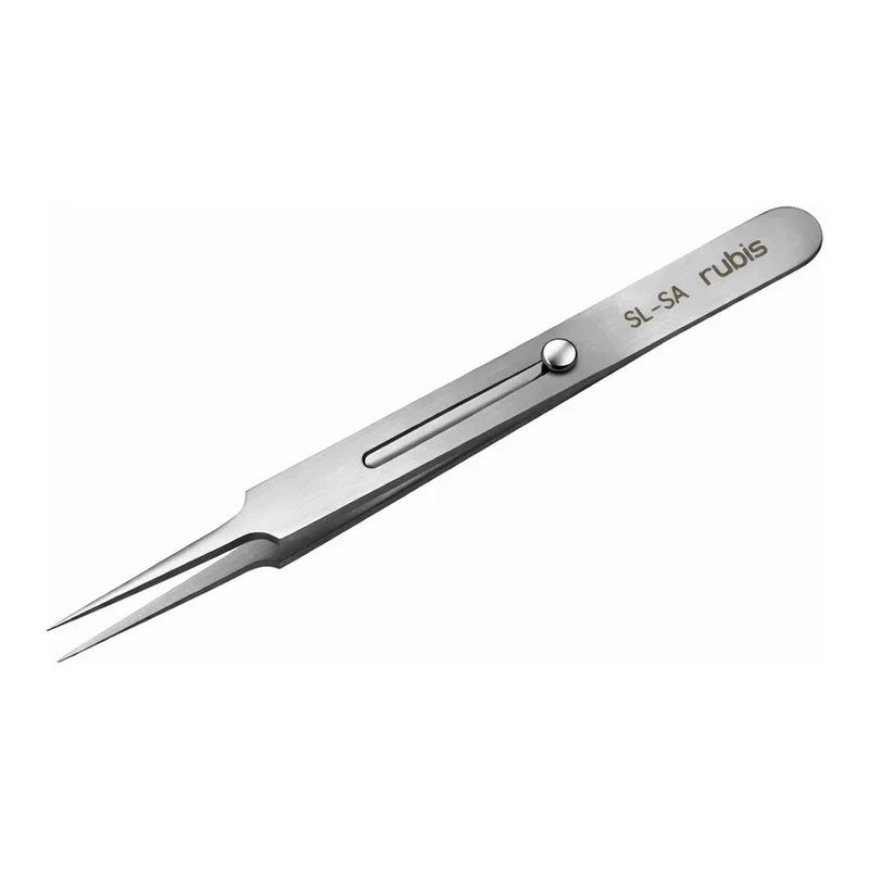 Ultra Fine Pointed, Curved and angled Tweezer 고정밀 트위저, Rubis,RU-5L-SA