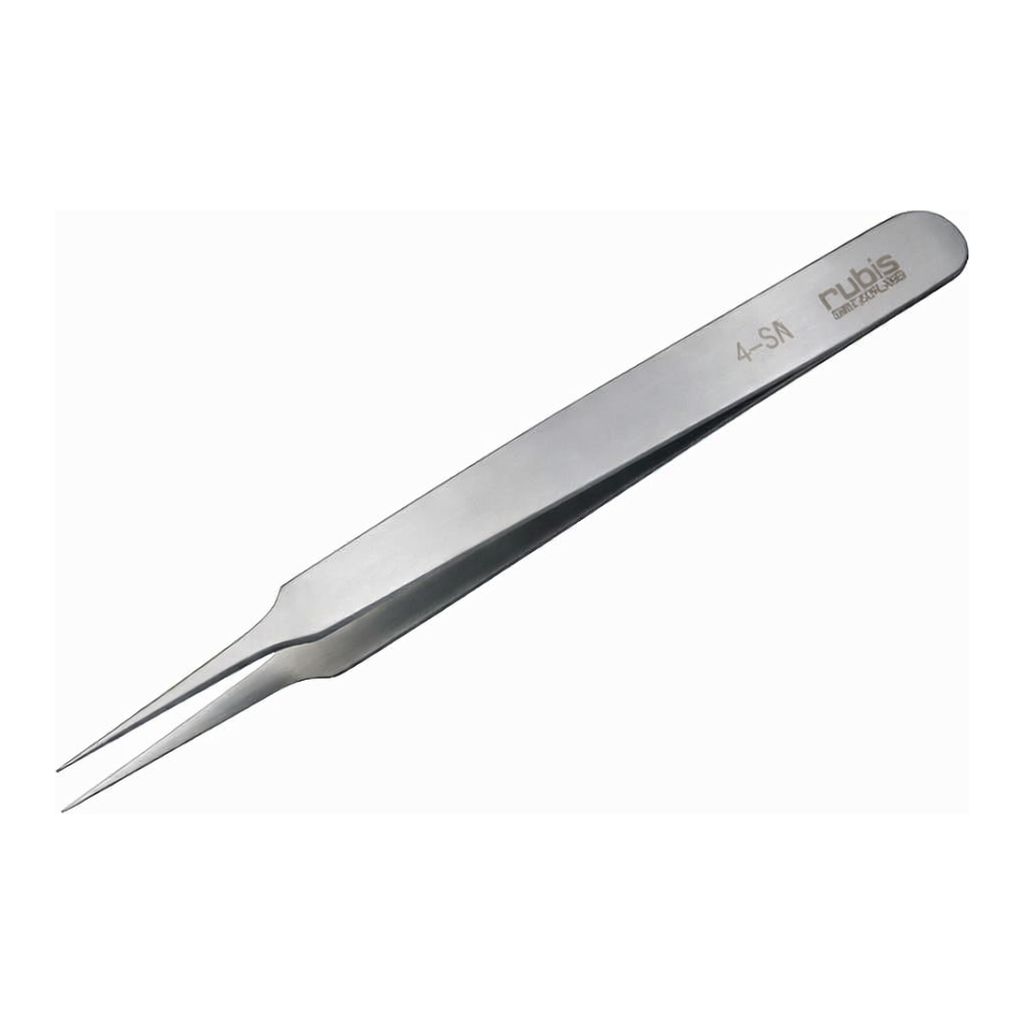 Ultra Fine Pointed, Curved and angled Tweezer 고정밀 트위저, Rubis,RU-4-SA