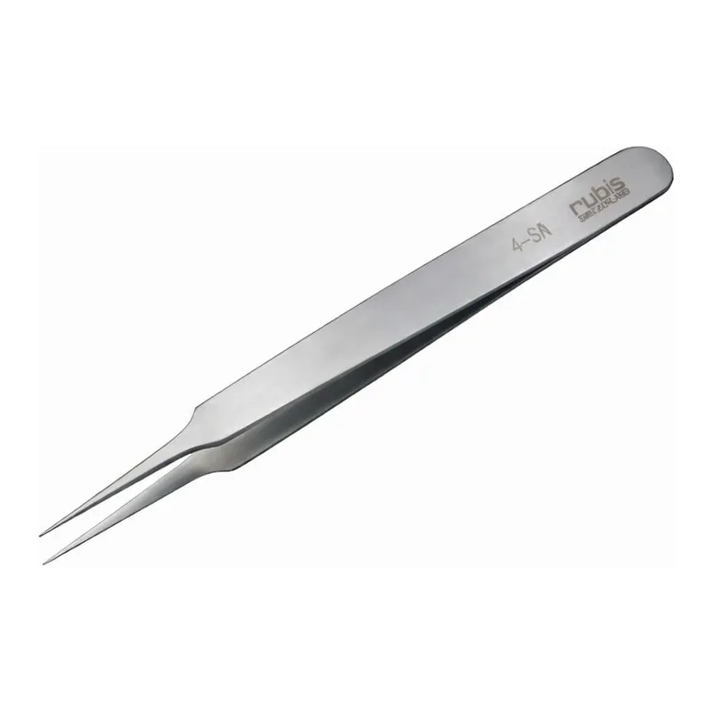Ultra Fine Pointed, Curved and angled Tweezer 고정밀 트위저, Rubis,RU-4-SA