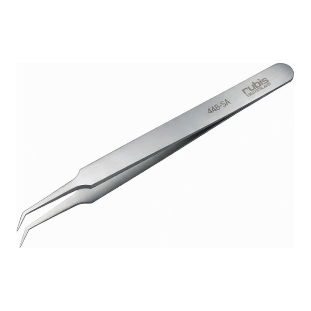 Ultra Fine Pointed, Curved and angled Tweezer 고정밀 트위저, Rubis,RU-4AB-SA