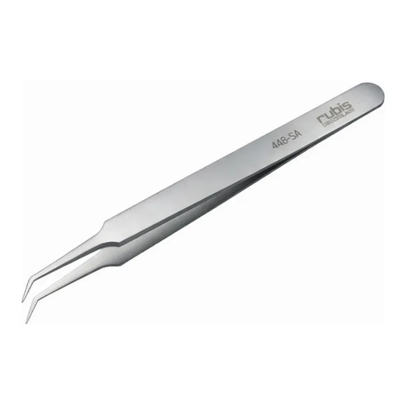 Ultra Fine Pointed, Curved and angled Tweezer 고정밀 트위저, Rubis,RU-4AB-SA