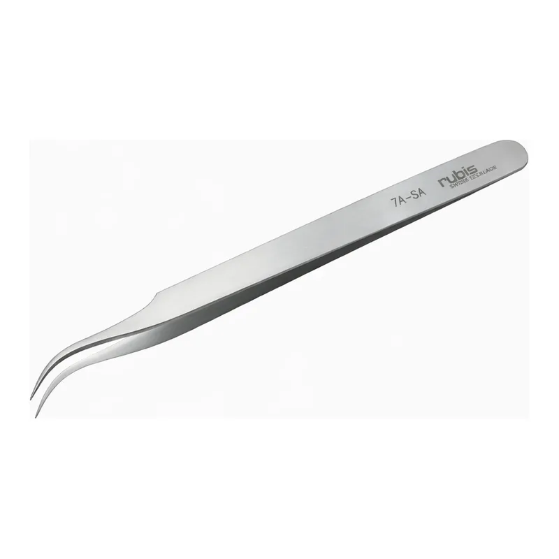 Ultra Fine Pointed, Curved and angled Tweezer 고정밀 트위저, Rubis,RU-7A-SA