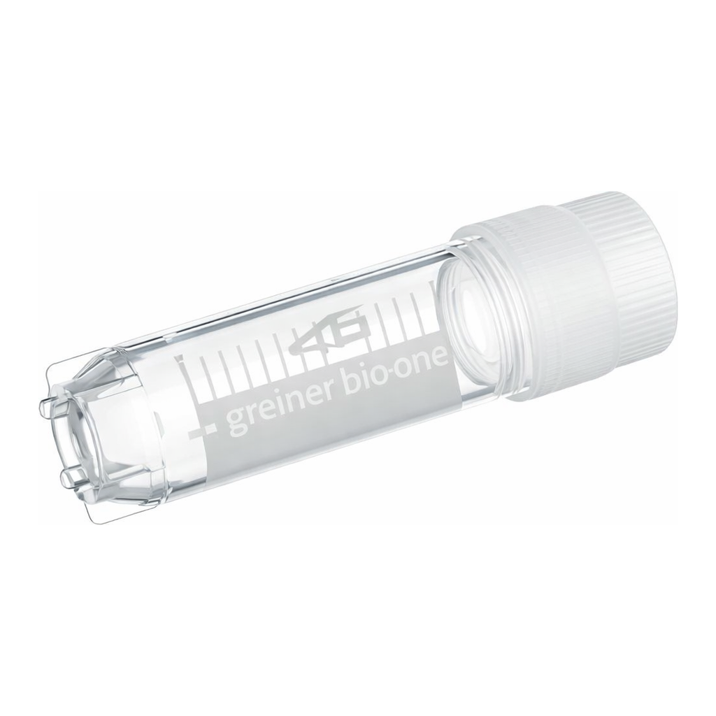 Greiner Bio One CRYO.S, 2 ML, PP, ROUND BOTTOM,EXTERNAL THREAD, NATURAL SCREW CAP, WRITING AREA, STARFOOT, NATURAL, STERILE, 10 PCS./BAG, TRIPLE PACKING