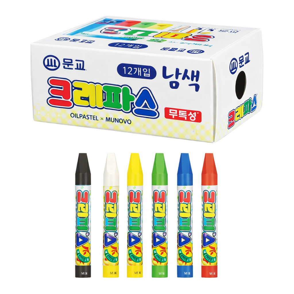 OFFICENEX 문교 단색크레파스 (빨강/12EA)