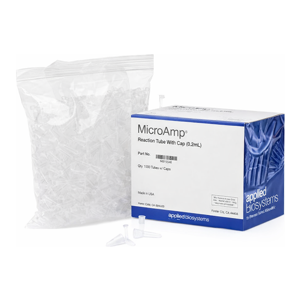 Thermo Fisher Scientific MicroAmp Reaction Tube with Cap, 0.2 mL, 1,000 tubes