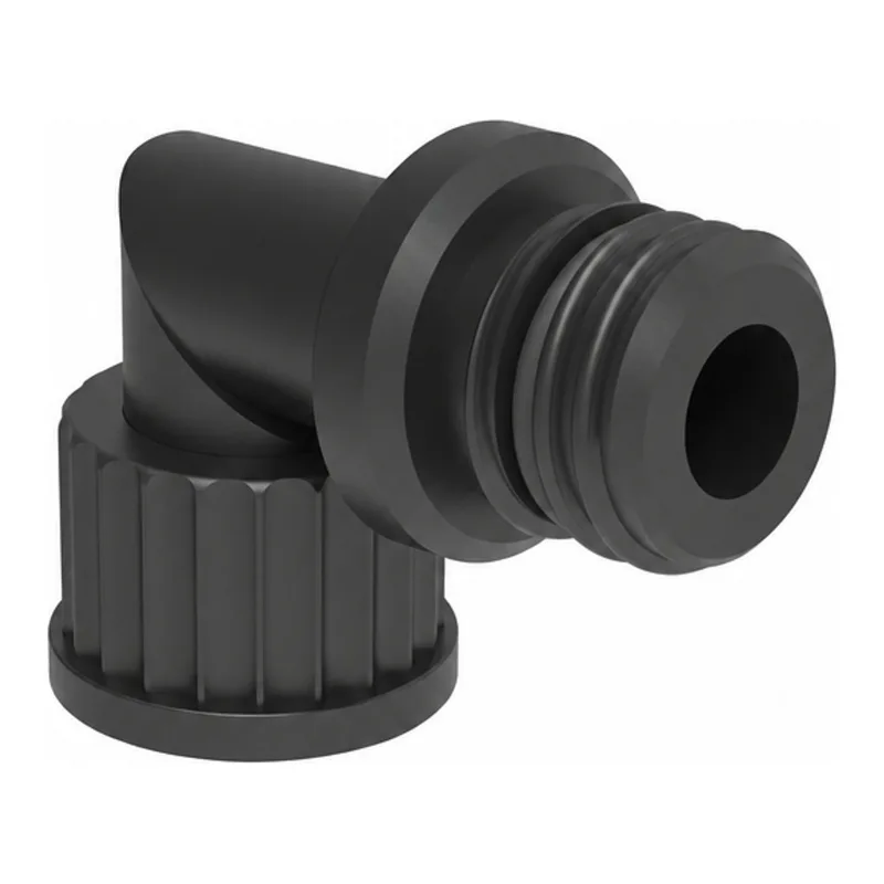Angled adapter, 2x GL25 (m-f)