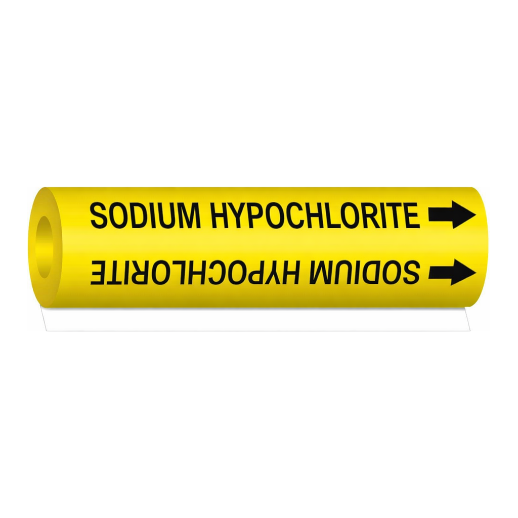 Brady SODIUM HYPOCHLORITE High Performance Pipe Marker