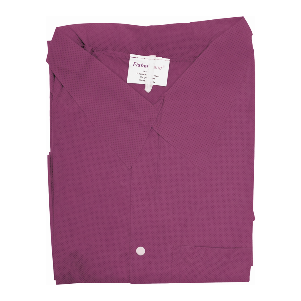 Thermo Fisher Scientific General Protection Disposable SMS Cranberry Lab Coats